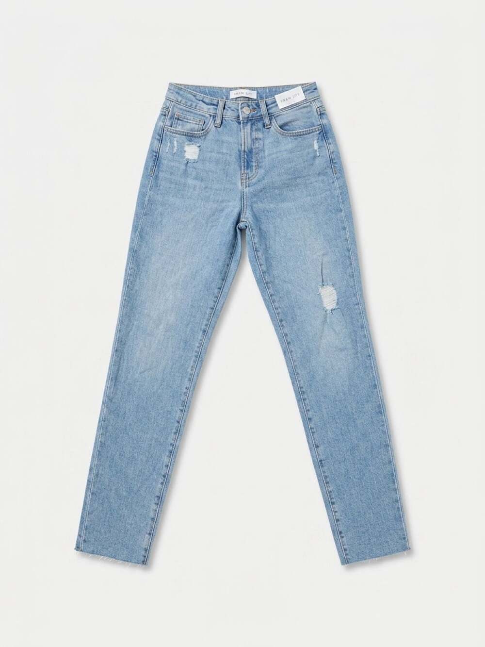 Old Navy High Rise Ripped Straight Jeans